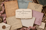 Vintage Ephemera, a Background Graphic by Digitaliya (Thumbnail 7 of 7)