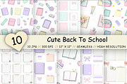 Cute Back To School Digital Paper, a Pattern Graphic by FloridPrintables (Thumbnail 1 of 10)