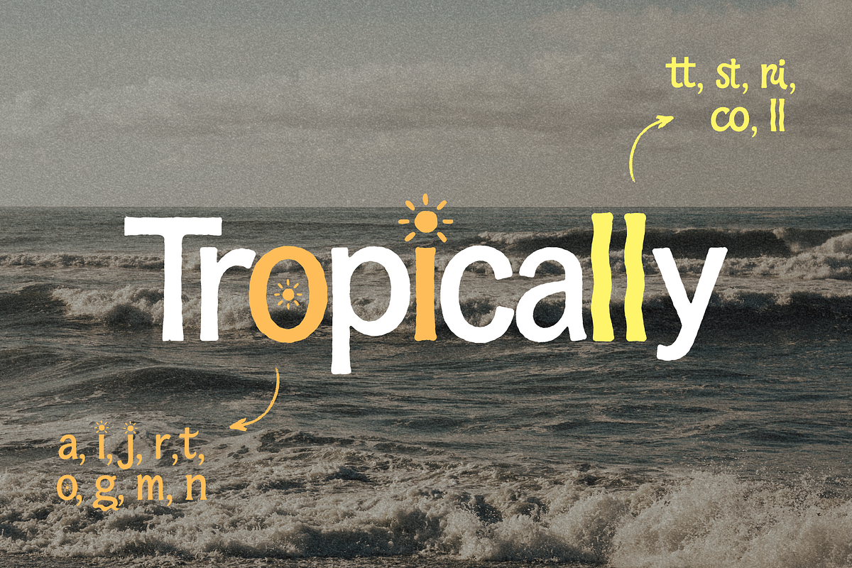Sunquake - Shaky Display & Calm Font, a Sans Serif Font by Creacy Studio (Photo 3 of 11)