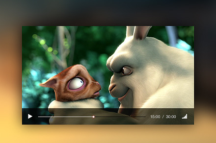 Video Player UI PSD