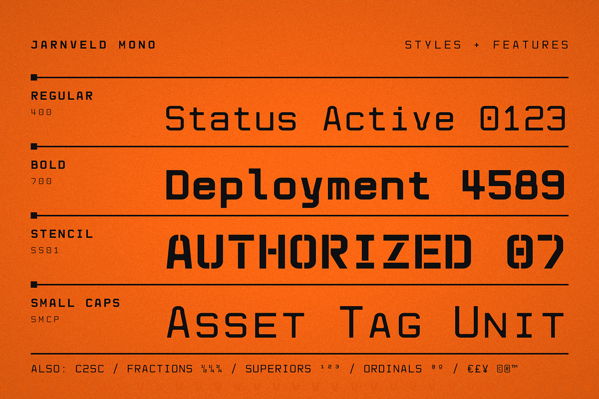 Jarnveld Mono, a Sans Serif Font by Build Interactive (Photo 3 of 8)