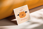 Cute Happy Halloween cards, kids set, a Seasonal Illustration by Good Studio (Thumbnail 9 of 9)