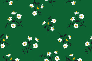 Chamomile. 10 Seamless Patterns