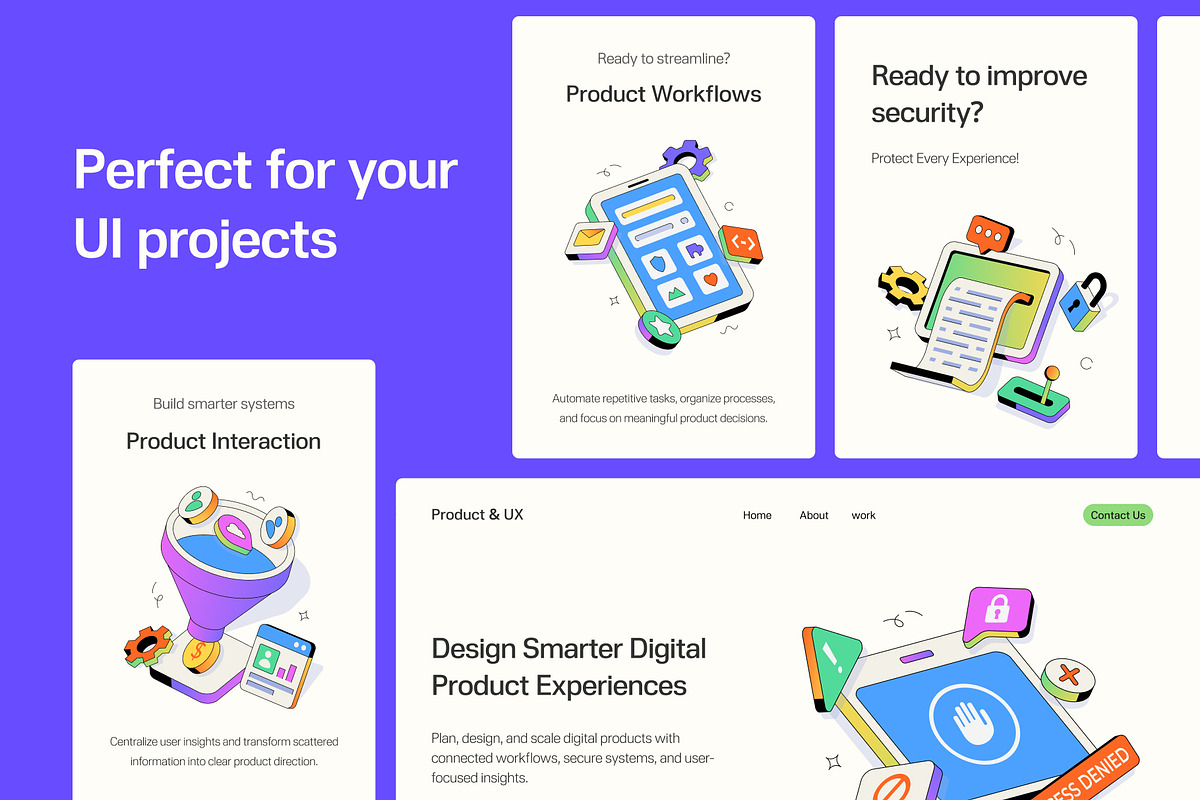90 Digital Product UX Illustrations, a Technology Illustration by Creative Stall (Photo 5 of 13)