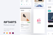 NFTARTS - NFT Apps UI KIT, an App Template by Vektora Studio (Thumbnail 1 of 6)