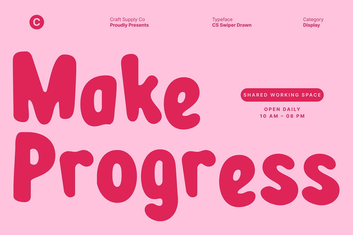 CS Swiper Drawn, a Handwritten Font by Craft Supply Co. (Photo 7 of 8)