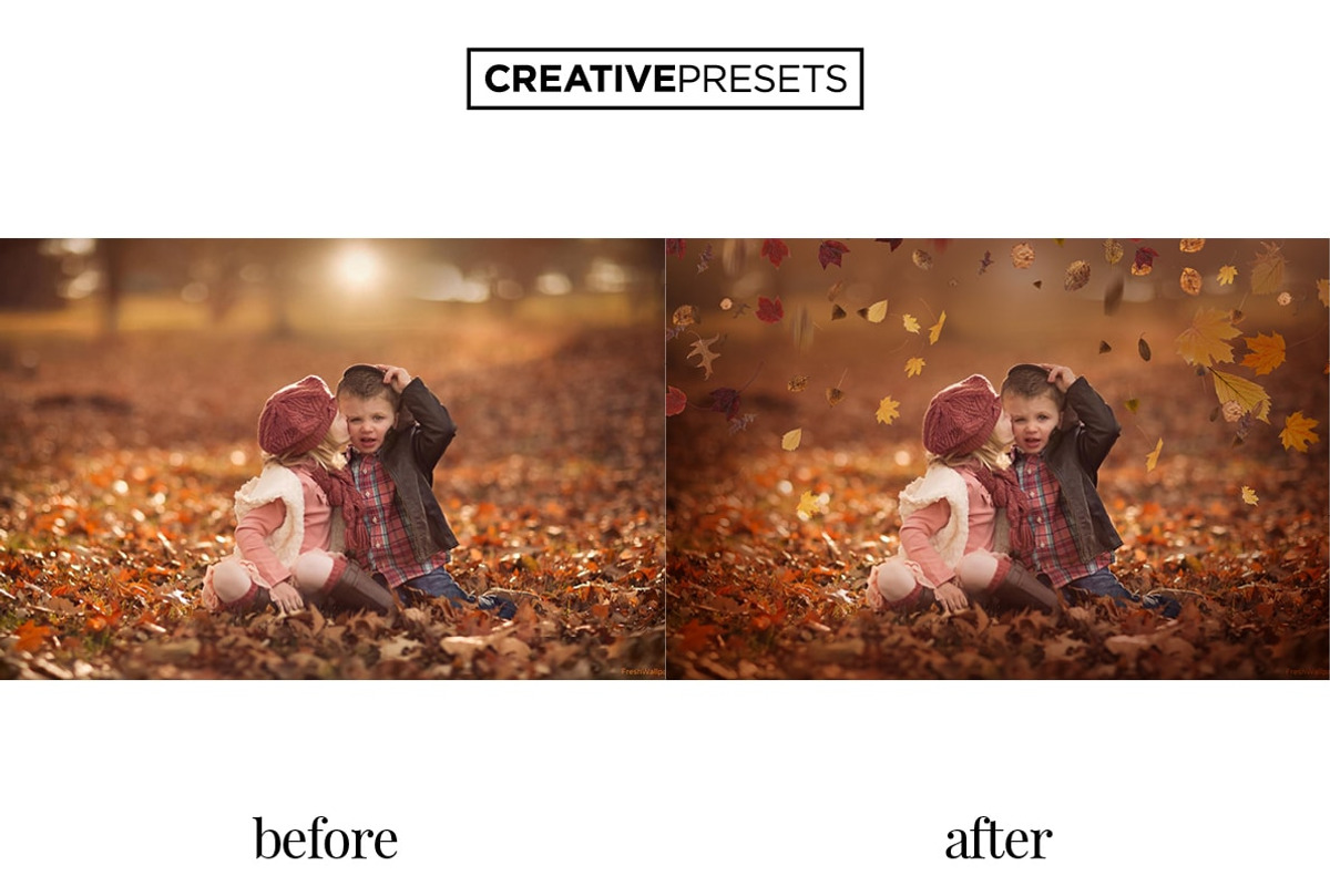 +83 Autumn Leaves Overlays, a Layer Style Add-On by CreativePresets.com (Photo 10 of 16)