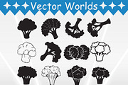 Broccoli Svg, Food, Farm Svg, an Object Graphic by VectorWorlds (Thumbnail 2 of 3)