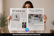 Birthday Newspaper Canva Template, a Magazine Template by Snapybiz (Thumbnail 1 of 10)