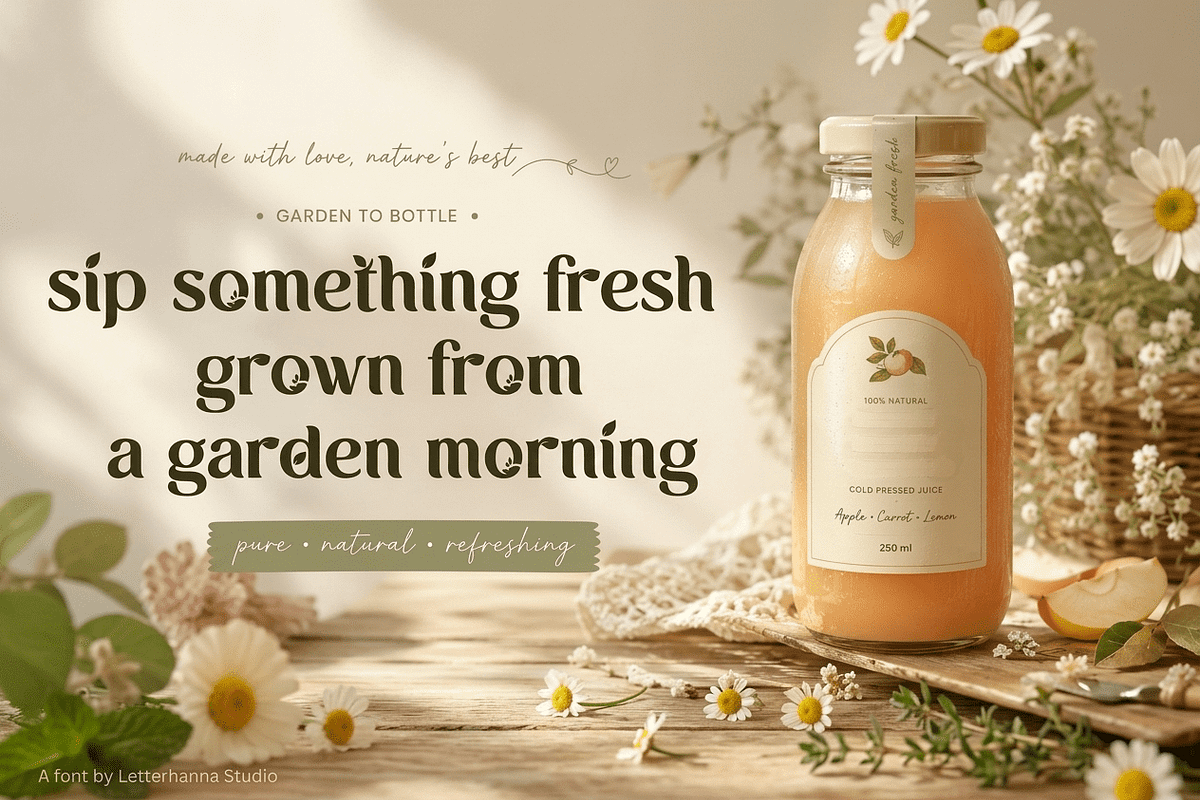 Ekainos Font: Nature Botanical Serif, a Serif Font by Letterhanna Studio (Photo 3 of 9)