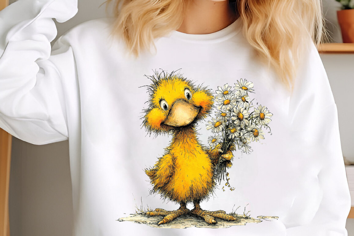 Whimsical Easter Chick Clipart, an Illustration by designcity5 (Photo 4 of 5)