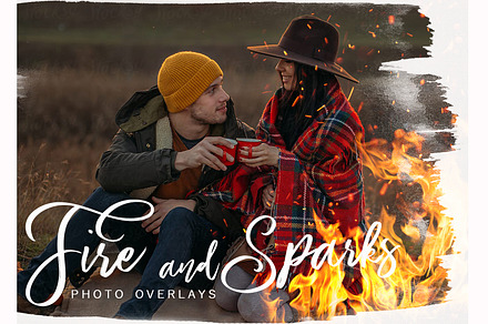 Fire and Sparks JPG photo overlays
