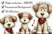 Whimsical Messy Hair Dog Clipart, an Illustration by Libby Wishes (Thumbnail 5 of 7)