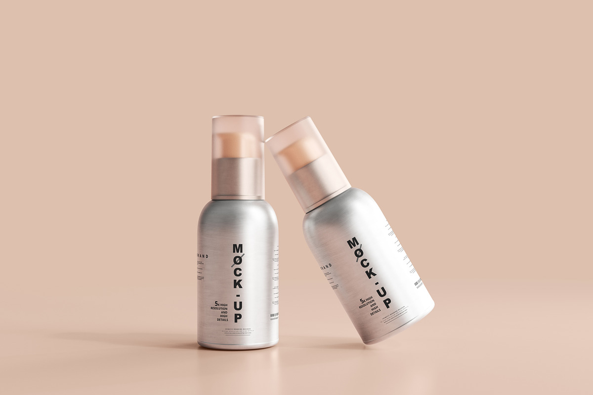 Aluminum Cosmetic Mockup Bundle, a Cups & Container Mockup by pmvch (Photo 126 of 206)
