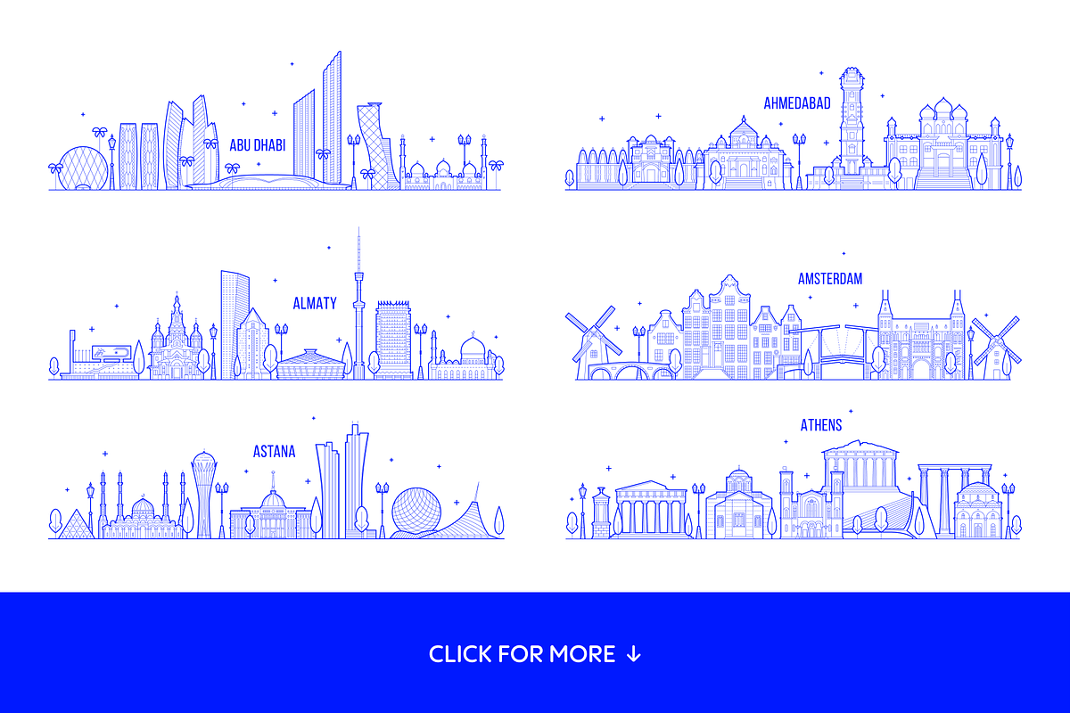 City skylines around the world, an Object Graphic by TheMountBirdStudio (Photo 4 of 8)