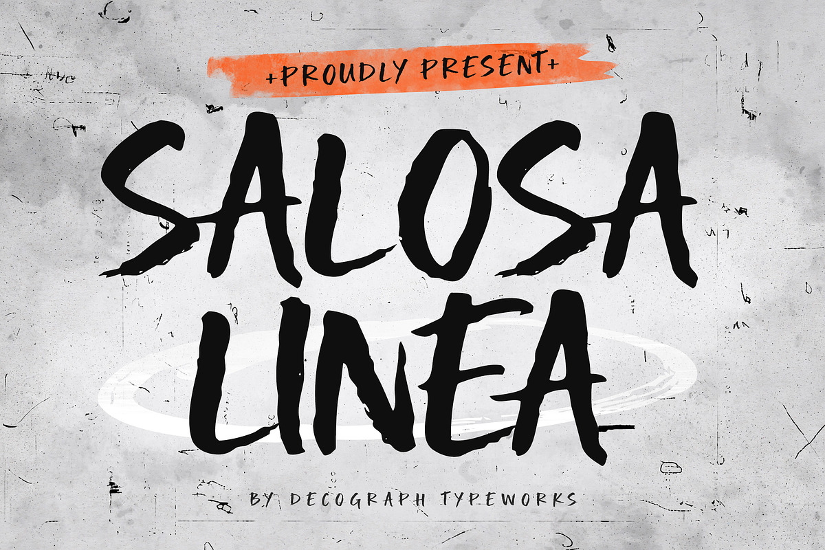 Salosa Linea – Bold Brush Display, a Handwritten Font by decographstud (Photo 1 of 8)