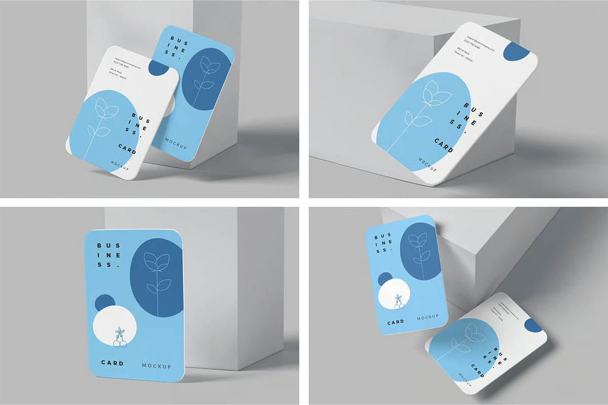 A8 Horizontal Business Card Mockups, an Advertising Mockup by megostudi0 (Photo 1 of 6)