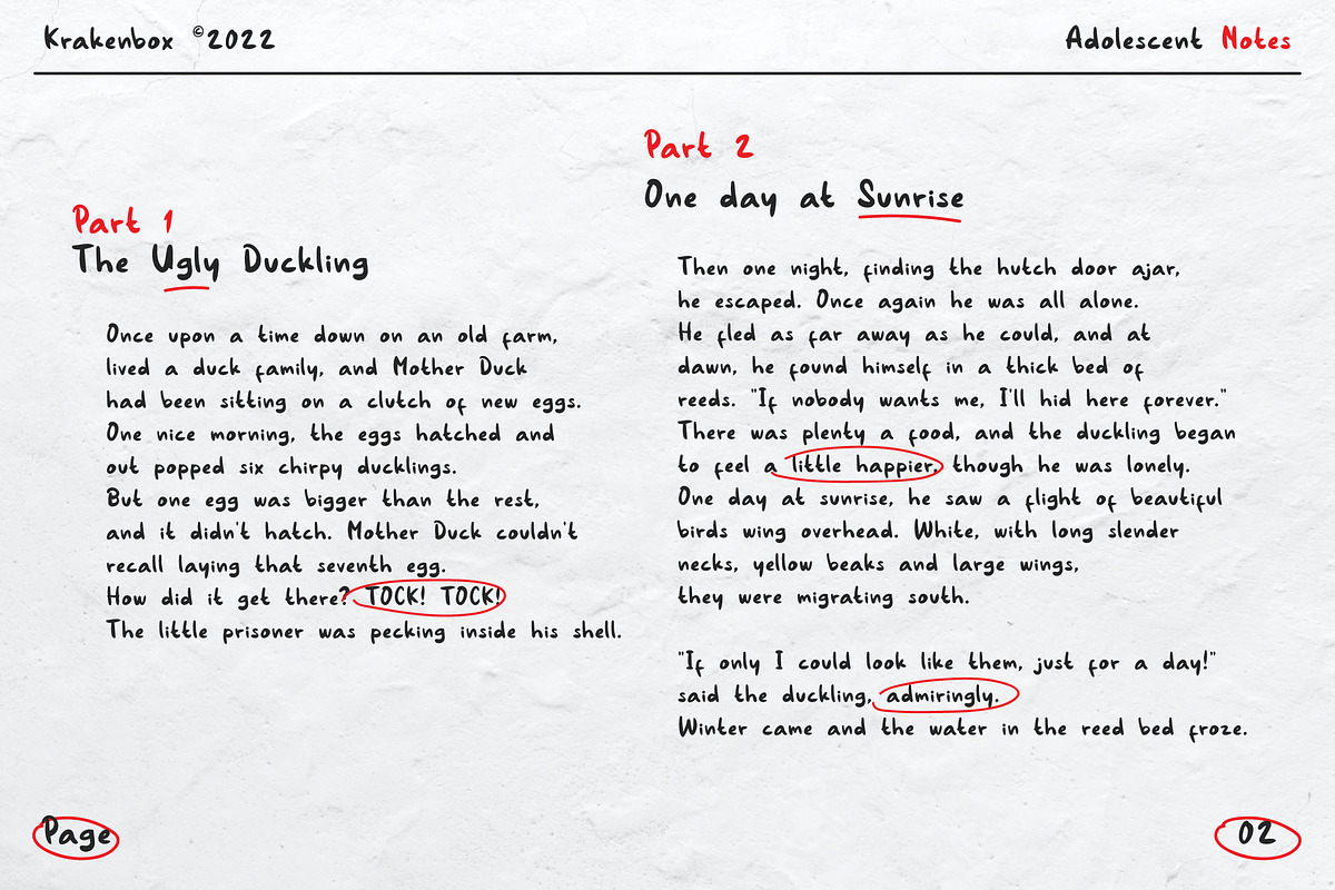 Adolescent - Note Font, a Font by Krakenbox Studio (Photo 2 of 12)