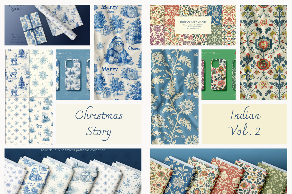700+ Seamless Patterns Bundle, a Pattern Graphic by Olya Creative (Photo 6 of 56)