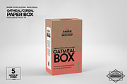 Paper Oatmeal Box Packaging Mockup, a Cups & Container Mockup by INCDesign (Thumbnail 8 of 14)