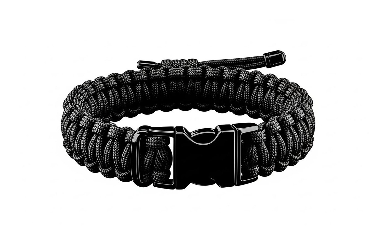 Minimal Black Paracord Bracelet, a Graphic by hafijul (Photo 10 of 11)