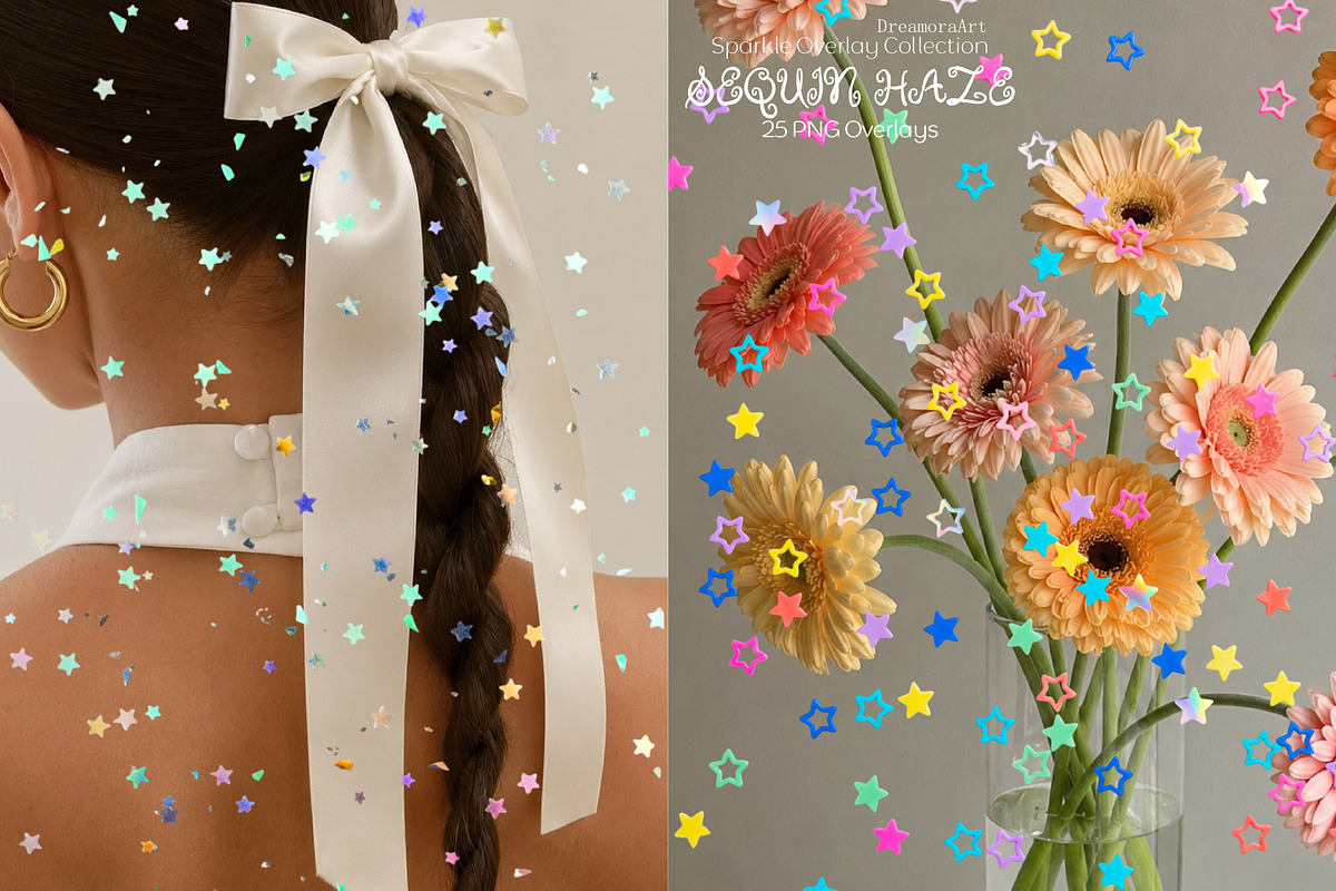 Sequin Haze: Sparkle PNG Overlays, a Texture Graphic by DreamoraArt (Photo 3 of 17)