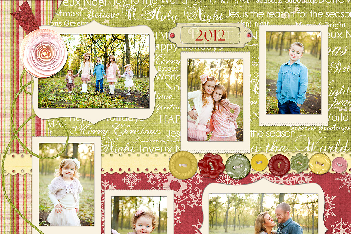 Holiday & Cheer Digital Paper Pack preview 5