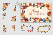 Autumn flowers watercolor clipart, an Illustration by Kate Lanbina (Thumbnail 10 of 22)