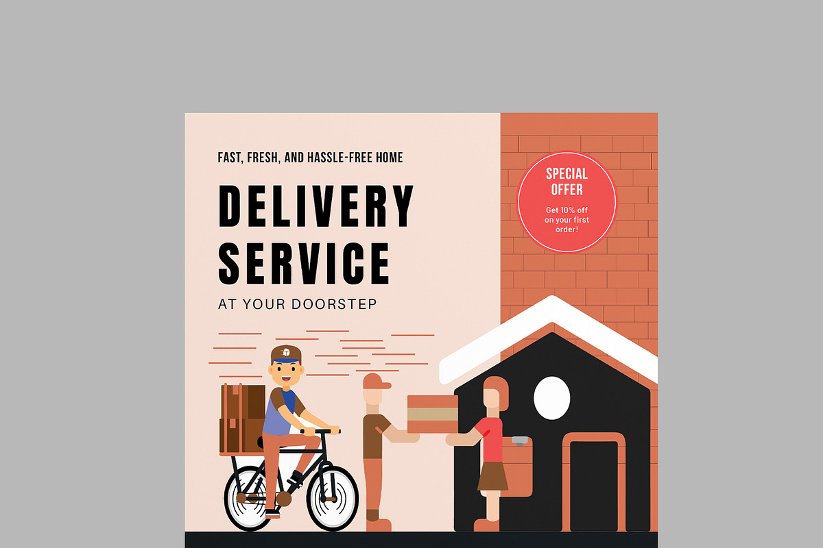 Online Home Delivery Service, a Flyer Template by MightyDesign (Photo 4 of 8)