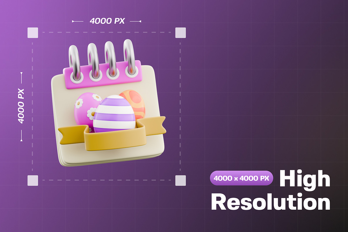 Easter Egg 3D Icon Pack, an Object 3D Model by Haps Space (Photo 2 of 4)