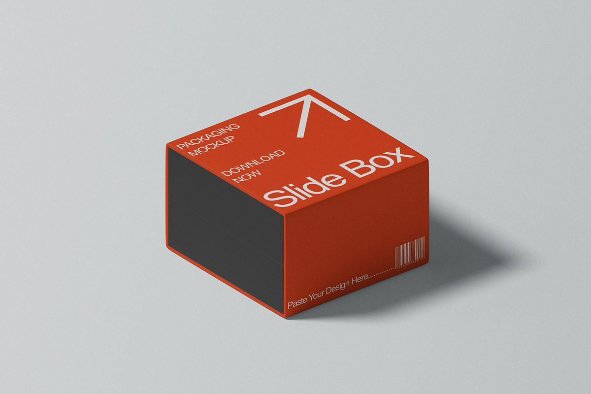 Slide Gift Box Mockup, a Packaging Mockup by UFR_GRAPHIC (Photo 1 of 4)