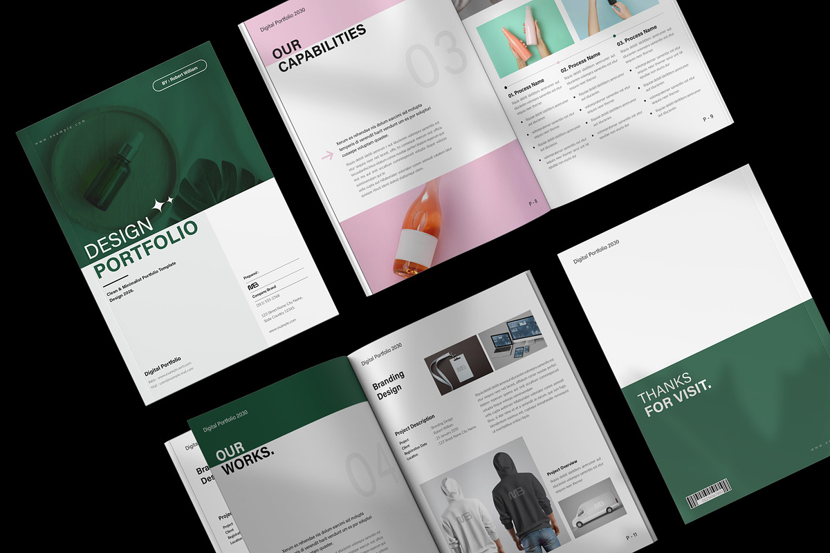 Minimalist Design Portfolio Template, a Brochure Template by NorthPeak (Photo 2 of 12)