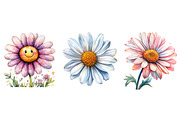 Watercolor Spring Daisy Flower Clipa, an Illustration by DreamPrint404 (Thumbnail 2 of 7)