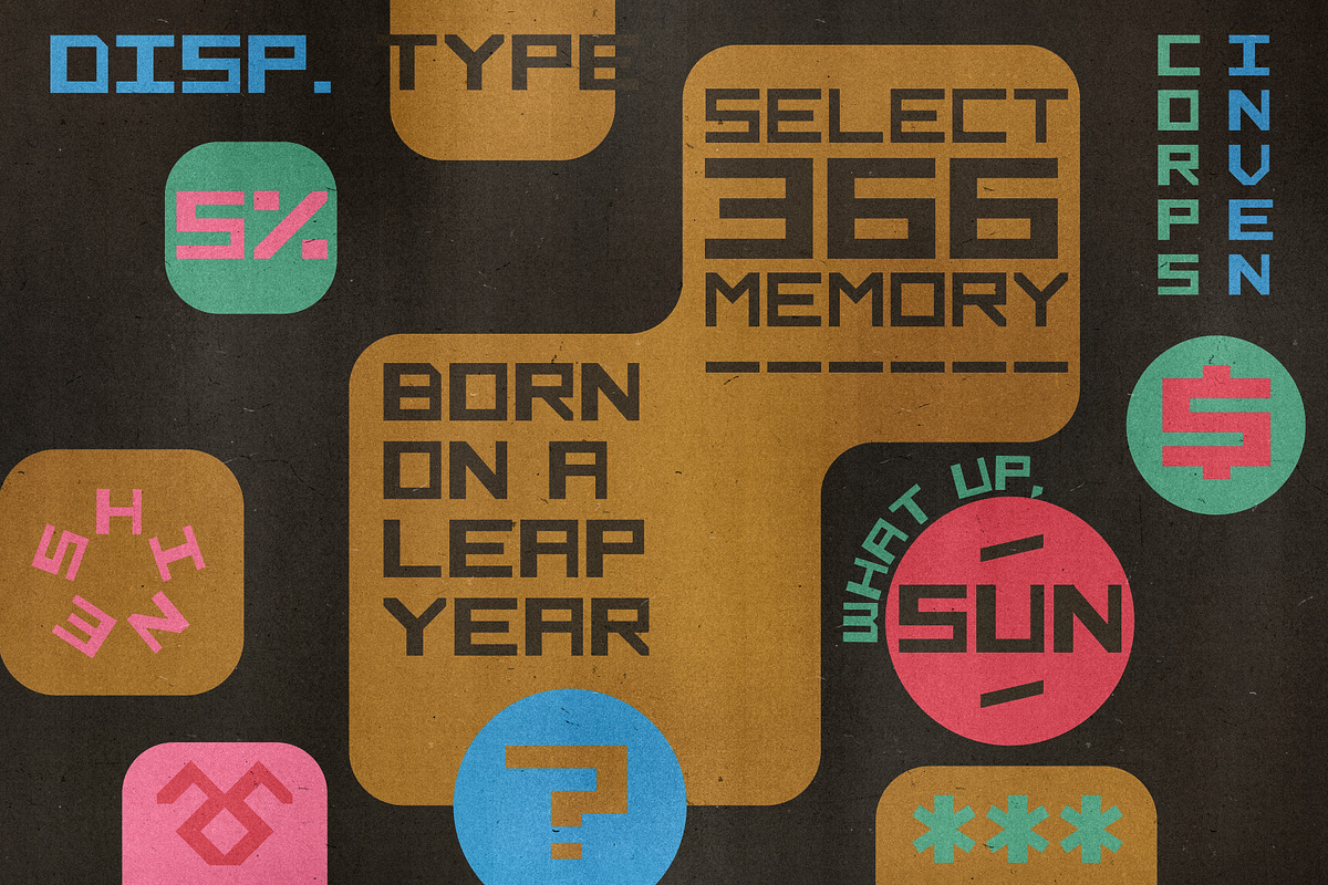 Quark | Y2K Block Type, a Sans Serif Font by Artifact Bazaar (Photo 4 of 9)
