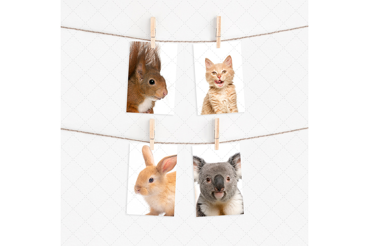 4x6 cards mockup with clothespins, a Print Template by Dorado Stock (Photo 3 of 3)