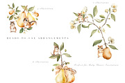 Watercolor Pear Magic Garden Set, an Animal Illustration by Pati Paints (Thumbnail 5 of 9)