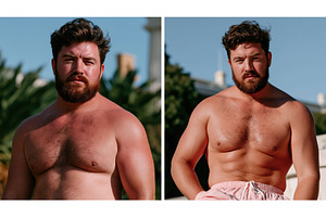 Man shows transformation in weight