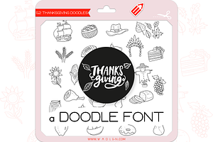 Thanksgiving Doodles - Dingbats Font