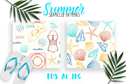 Vector Hand drawn Summer Set., an Illustration by Tabiti (Thumbnail 6 of 9)