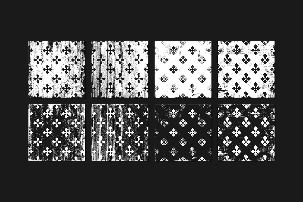 Vintage - 16 Grunge Patterns, a Pattern Graphic by Tustan (Photo 2 of 4)