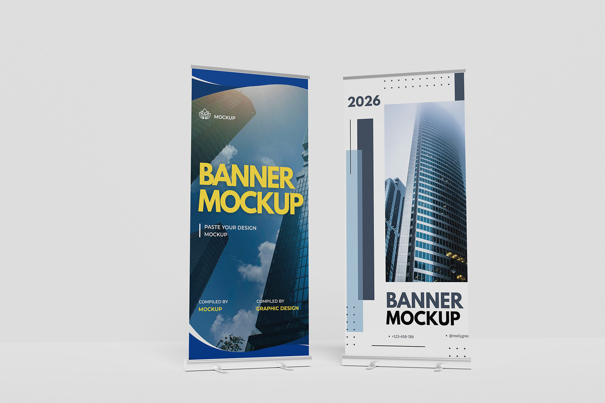 Roll Up Banner Mockup, a Business Card Template by kebunmockup (Photo 4 of 5)