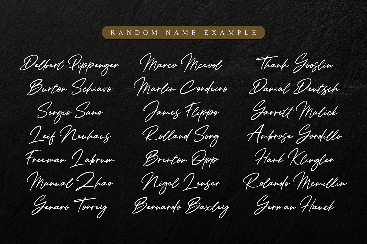 Wonderful Sunset - Beautiful Signatu, a Script Font by Almarkhatype (Photo 2 of 10)