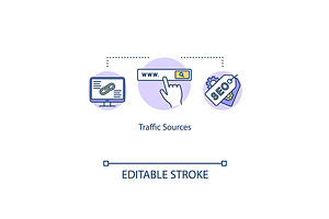 Traffic Sources Concept Icon