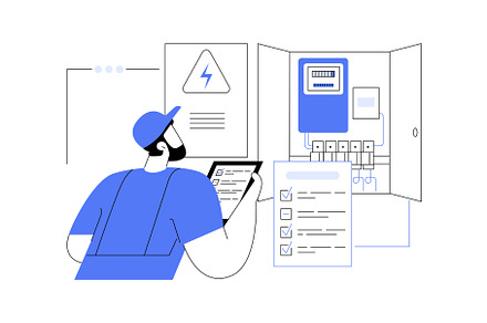 Electrical inspection abstract, an Object Illustration by Visual Generation