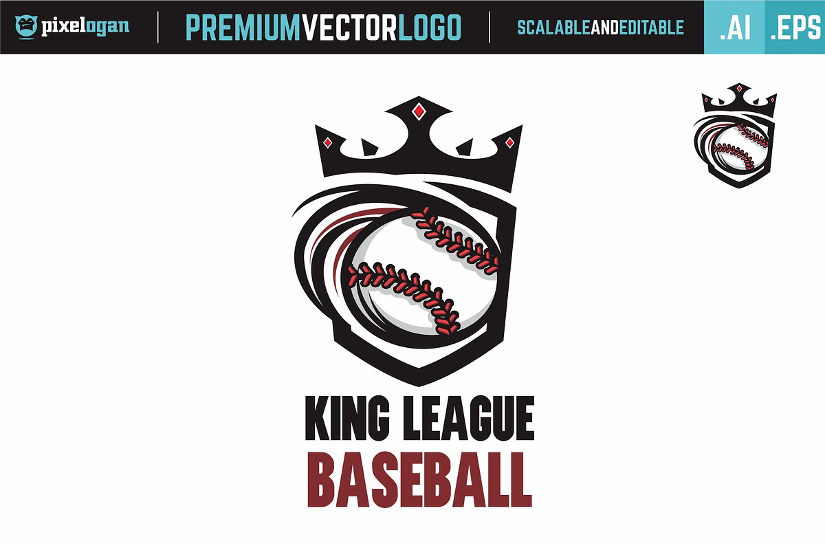 Baseball League Logo, a Branding & Logo Template by pixelogan (Photo 1 of 4)