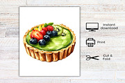 Watercolor Matcha Green Tea Clipart, an Illustration by Canvas Craft (Thumbnail 7 of 7)
