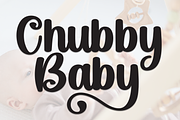Chubby Baby | Script Font, a Handwritten Font by Scratchones (Thumbnail 1 of 9)