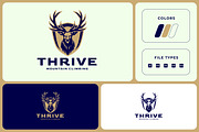 Modern Aggressive Stag in Shield Bad, a Branding & Logo Template by Suhandi (Thumbnail 1 of 6)
