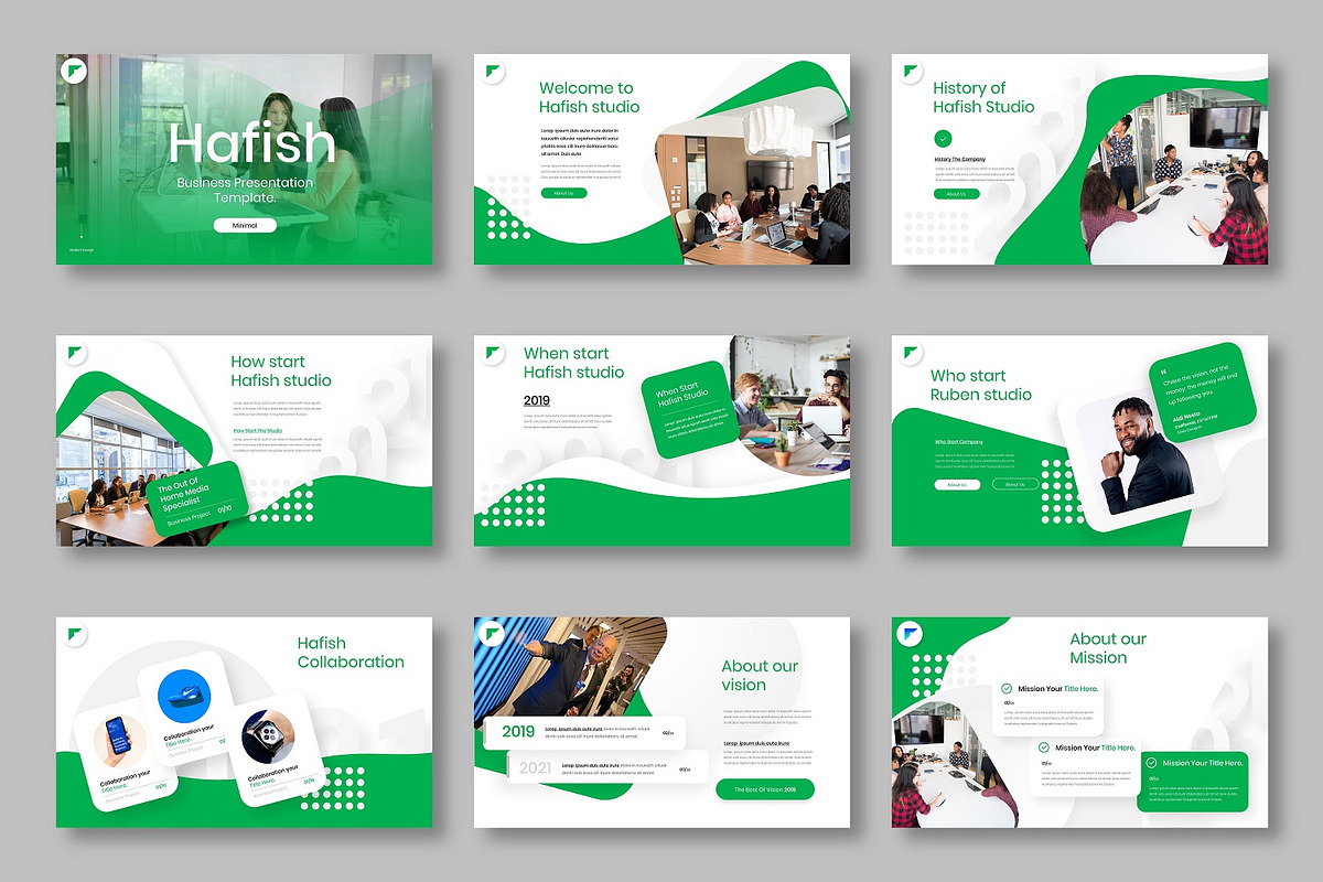 Hafish – Business PowerPoint, a Presentation Template by Dens Creative Studio (Photo 2 of 6)