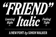 Friend Italic, a Serif Font by Simon Walker (Thumbnail 1 of 9)